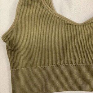 Aerie Ribbed Padded Sports Bra Size S